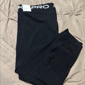 Nike Black Leggings with Logo Waistband